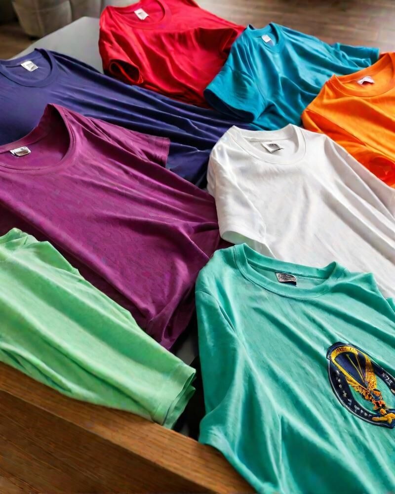 Colorful custom t-shirts displayed as apparel options for Phoenix Custom Tees customers.<br />
