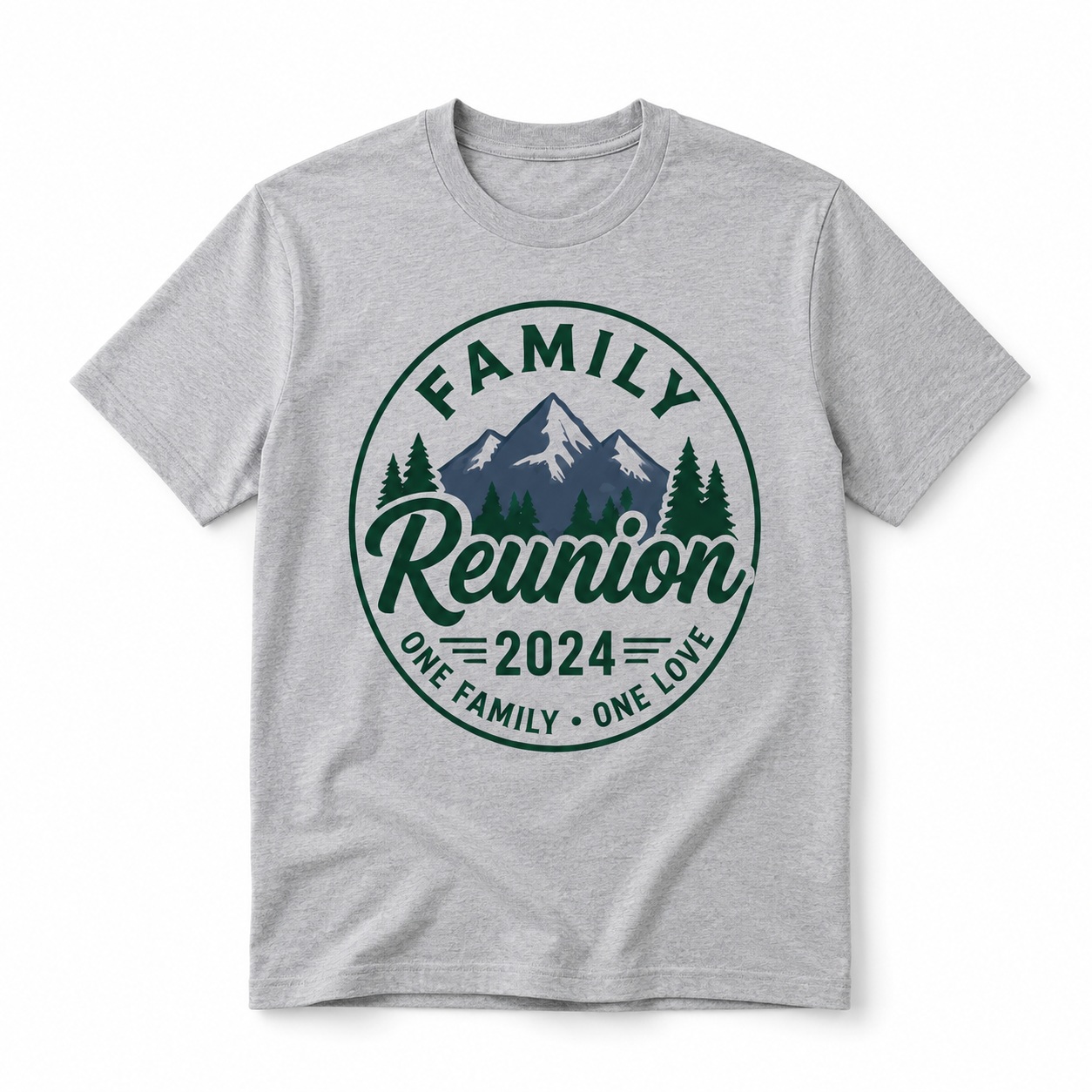 Burgundy family reunion custom T-shirt with white tree graphic and Rooted In Love text.<br />

