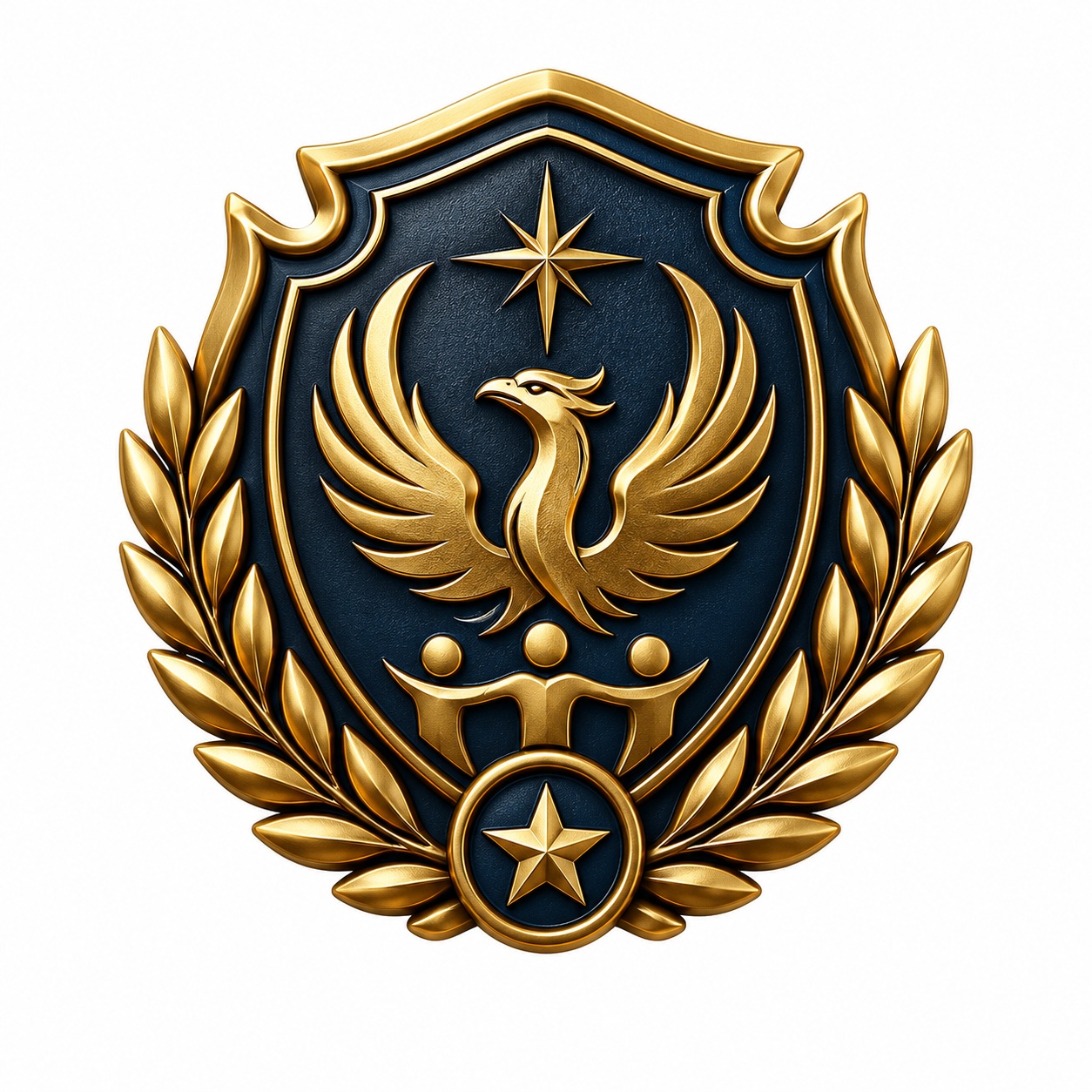 Phoenix Custom Tees 2015 Phoenix Community Hispanic Choice Award badge in gold and navy.