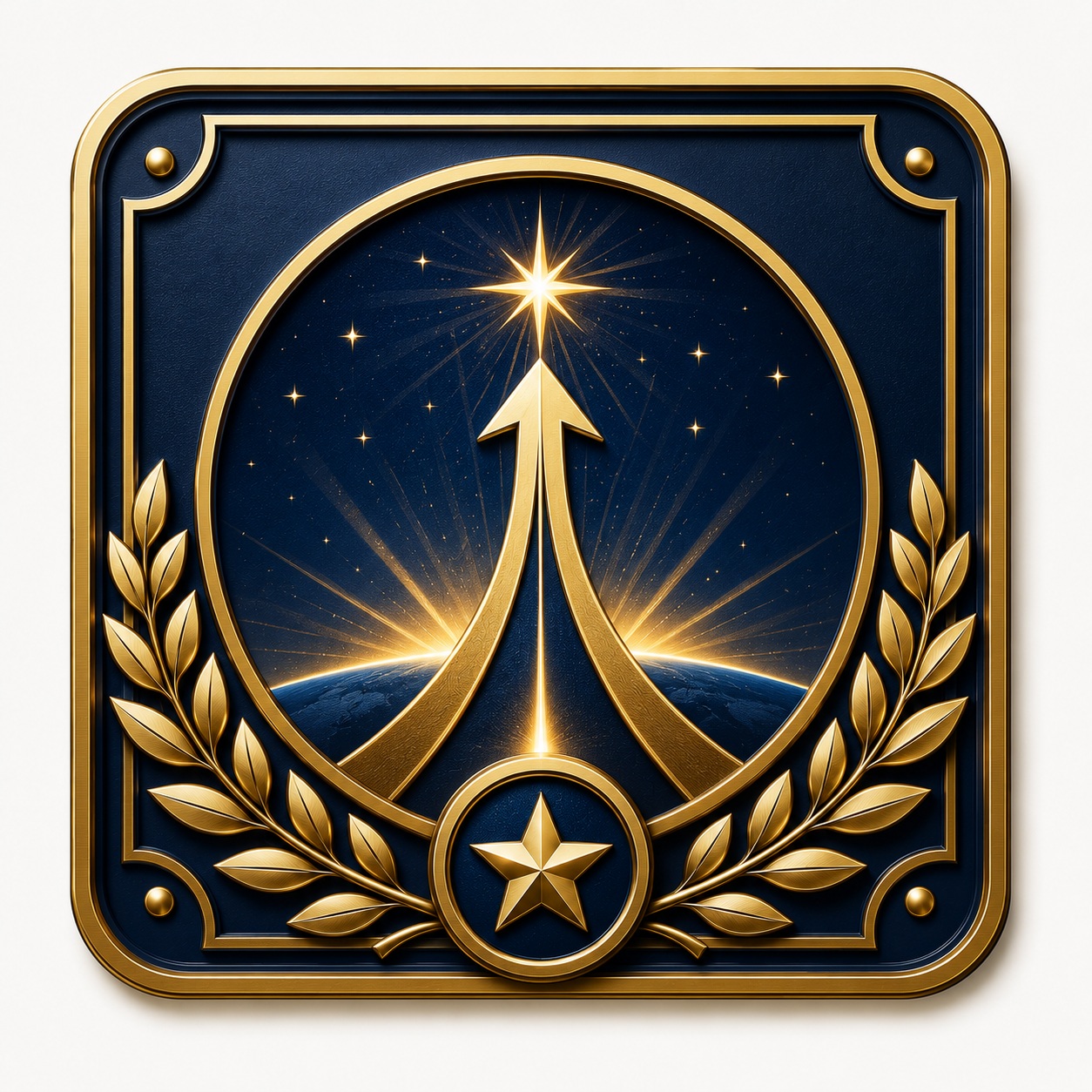 Golden upward path and star emblem representing the future growth of Phoenix Custom Tees