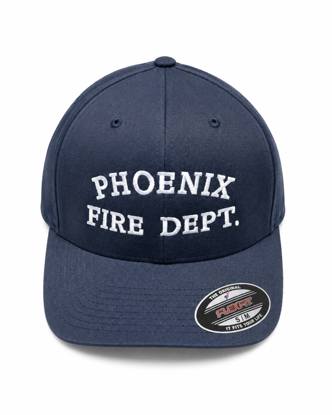 Navy Phoenix Fire Department Flexfit cap by Phoenix Custom Tees